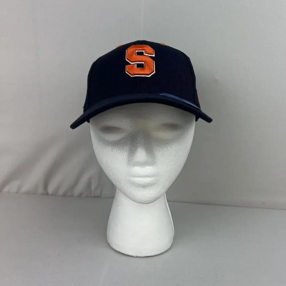 TEAM SYRACUSE UNIVERSITY Blue‎ w/ Orange Logo Adjustable BASEBALL HAT CAP